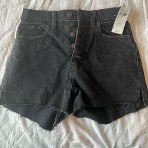 Abercrombie black denim shorts